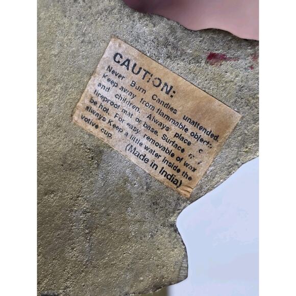 Vintage Brass Pillar Candle Holder Grape Vine 4”H 6.5”W Cottage Retro - Picture 4 of 11